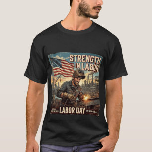 Sterkte in Arbeid - Amerikaanse Arbeider Tribut T-shirt