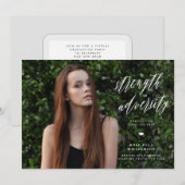 Sterkte in de Uitnodiging van het Afstuderen van d (Voorkant / Achterkant)