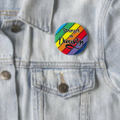 "Sterkte in diversiteit" Regenboog Inclusiviteit Ronde Button 5,7 Cm (In situ)
