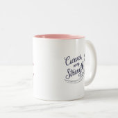 Sterkte in elke Curve... Scoliose Bewustzijn Tweekleurige Koffiemok (Voorkant rechts)