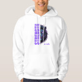 Sterkte in het geloof Leeuw & Kruis Embleem Hoodie (Voorkant)