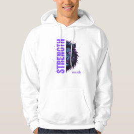 Sterkte in het geloof Leeuw & Kruis Embleem Hoodie