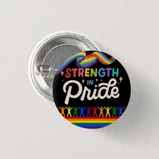 Sterkte in Pride Button (Voorkant /achterkant)