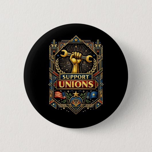 Sterkte in Solidariteit Ronde Button 5,7 Cm (Voorkant)