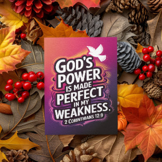 Sterkte in zwakte affirmatiekaart feestdagenkaart