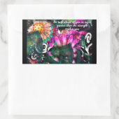 Sterkte Inspirerend Abstracte grillige paard Rechthoekige Sticker (Tas)