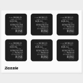 Sterkte Inspirerend Motivatie prijsopgave voor vro Vierkante Sticker (Vel)