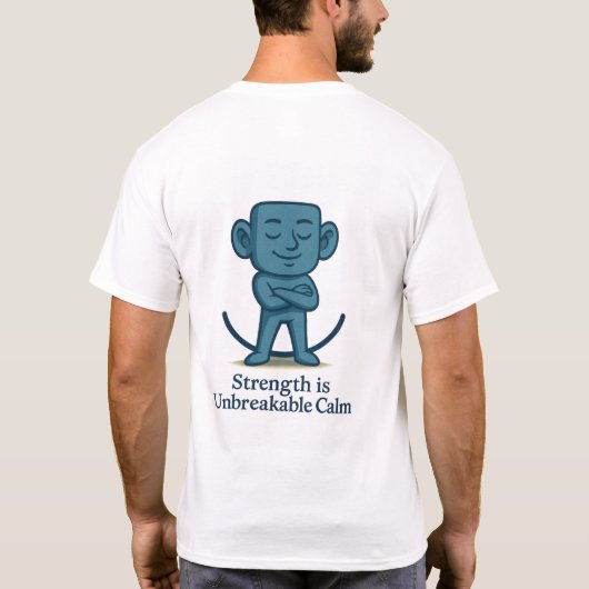Sterkte is onbreekbaar Kalm-Motivatie T-shirt (Achterkant)