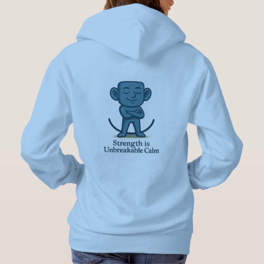 Sterkte is Onbreekbare Rust - Motivatie Hoodie (Achterkant)