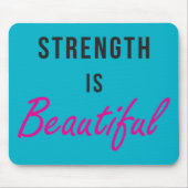 Sterkte is prachtig - Vrouw gym Motivation Muismat (Voorkant)