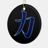 Sterkte Japanse Kanji Symbol Keramisch Ornament (Links)