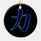 Sterkte Japanse Kanji Symbol Keramisch Ornament (Achterkant)