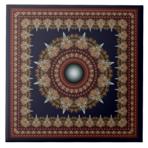 Sterkte kaleidoscopische fractale ornament tegeltje