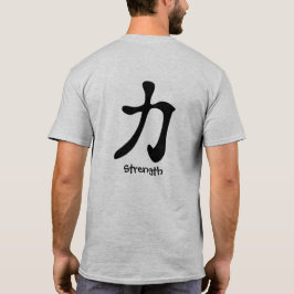 Sterkte Kanji Japans die terug schrijft T-shirt
