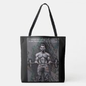 Sterkte komt van doorzettingsvermogen Canvas tas (Voorkant)