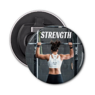 Sterkte Kortheid Vrouwen Spierwereld Motivatie Button Flesopener