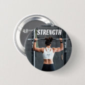 Sterkte Kortheid Vrouwen Spierwereld Motivatie Ronde Button 5,7 Cm (Voorkant /achterkant)