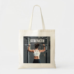 Sterkte Kortheid Vrouwen Spierwereld Motivatie Tote Bag