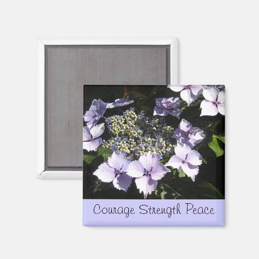 Sterkte - Mauve Hydrangeas Magneet (Voorkant / Achterkant)
