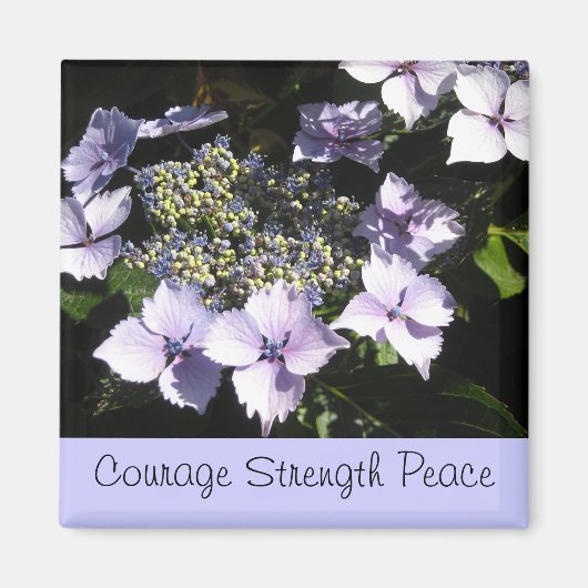 Sterkte - Mauve Hydrangeas Magneet (Voorkant)