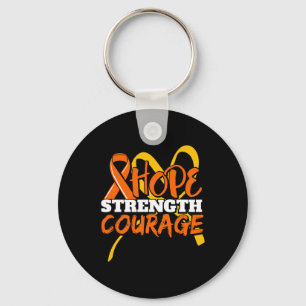 Sterkte Moed Leukemie Kanker Bewustzijnslint Sleutelhanger