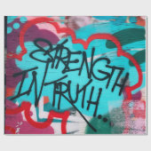 Sterkte op waarheidsgraffiti cadeaupapier (Vlak)