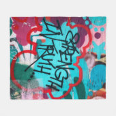 Sterkte op waarheidsgraffiti fleece deken (Voorkant (Horizontaal))