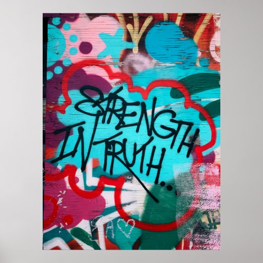 Sterkte op waarheidsgraffiti poster (Voorkant)