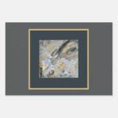 Sterkte platte wrappers in grijs en goud inpakpapier vel (Voorkant)