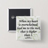 Sterkte Psalm 61-2 Vierkante Button 5,1 Cm (Voorkant /achterkant)