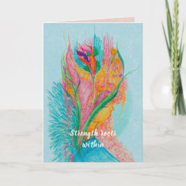 Sterkte Roots binnen Inspirerend Wenskaart Bedankkaart