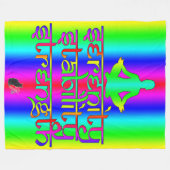 Sterkte Stabiliteit Sereniteit Regenboog Intenties Fleece Deken (Voorkant (Horizontaal))