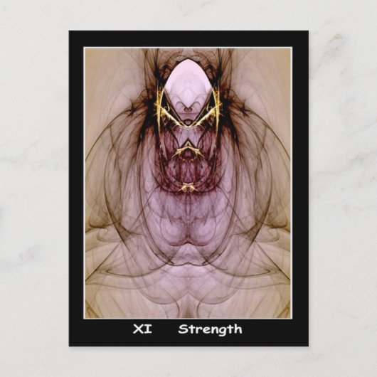 Sterkte Tarot-kaart Briefkaart (Voorkant)