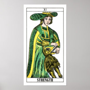 Sterkte Tarot-kaart Poster