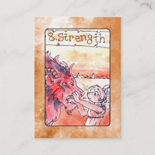 Sterkte Tarot-kaart Visitekaartje
