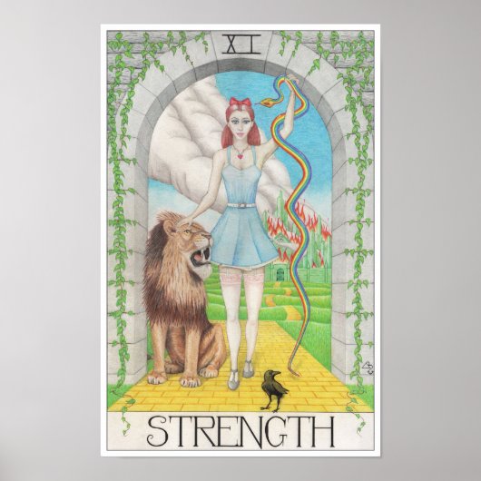 Sterkte tarotkaart poster (Voorkant)