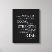 Sterkte van Vrouw Inspirerende Quote Art Canvas Zw (Voorkant)