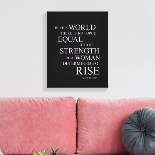 Sterkte van Vrouw Inspirerende Quote Art Canvas Zw (Insitu (Woonkamer))