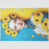 Sterkte & veerkracht Oekraïne-geïnspireerde decoup Tissuepapier (Voorkant)