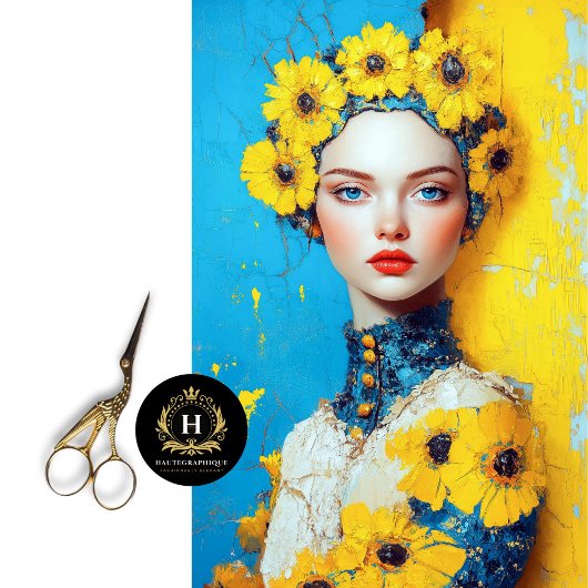 Sterkte & veerkracht Oekraïne-geïnspireerde decoup Tissuepapier