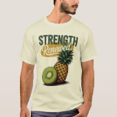 Sterkte Vernieuwd Pineapple Kiwi Retro Shirt (Voorkant)