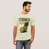 Sterkte Vernieuwd Pineapple Kiwi Retro Shirt (Voorkant volledig)