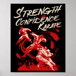 Sterkte Vertrouwen Karate Vecht Geest Martial Poster