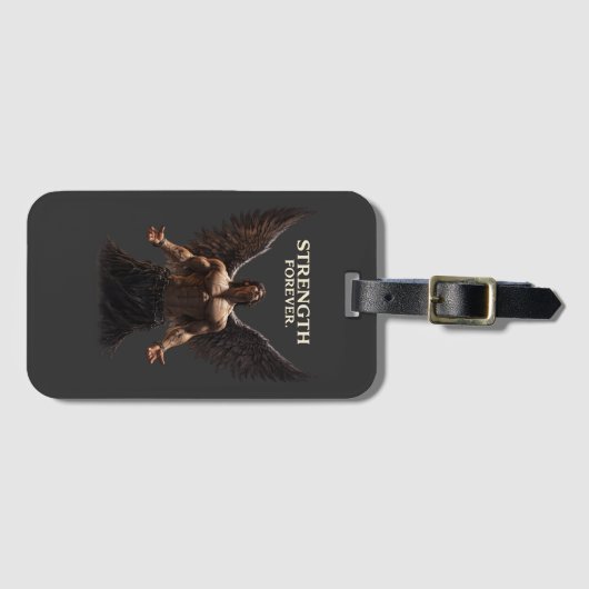 Sterkte Voor Altijd Dark Angel Design – Motiverend Bagagelabel (Voorkant (horizontaal))