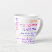 Sterkte voor de vermoeide koffiebeker latte mok (Rechterhoek)