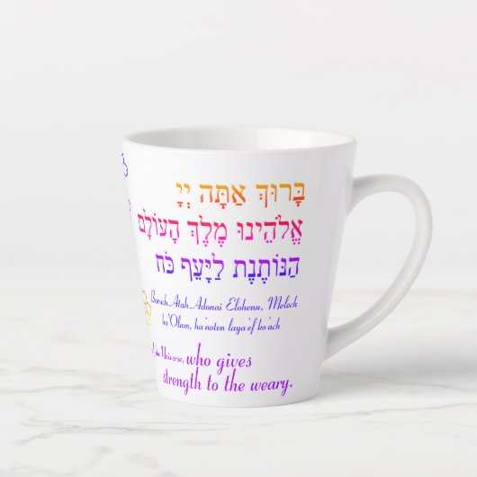 Sterkte voor de vermoeide koffiebeker latte mok (Rechts)