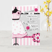 Sterkte & Waardigheid Schriftaanmoediging Kaart (Gele Bloem)