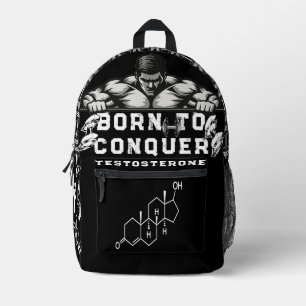 Sterkte Warrior Bag Vasculaire Arm Art Motivatie Bedrukte Rugzak