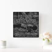 STERKTE - Women's Workout Motivatie Vierkante Klok (Huis)