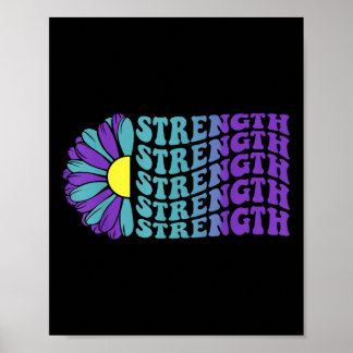 Sterkte, zelfmoordbewustzijn Zonnebloem Poster
